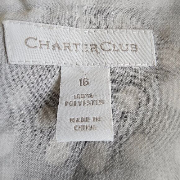 Charter Club Black White Polka Dot Dress Women’s Plus Size 16 - Picture 2 of 6